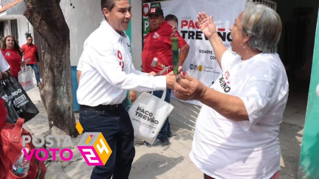 Francisco Treviño promete pavimentar calles en la Colonia Los Valles