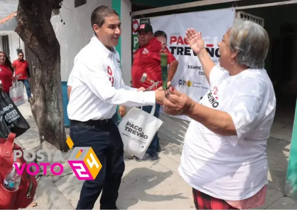 Francisco Treviño promete pavimentar calles en la Colonia Los Valles