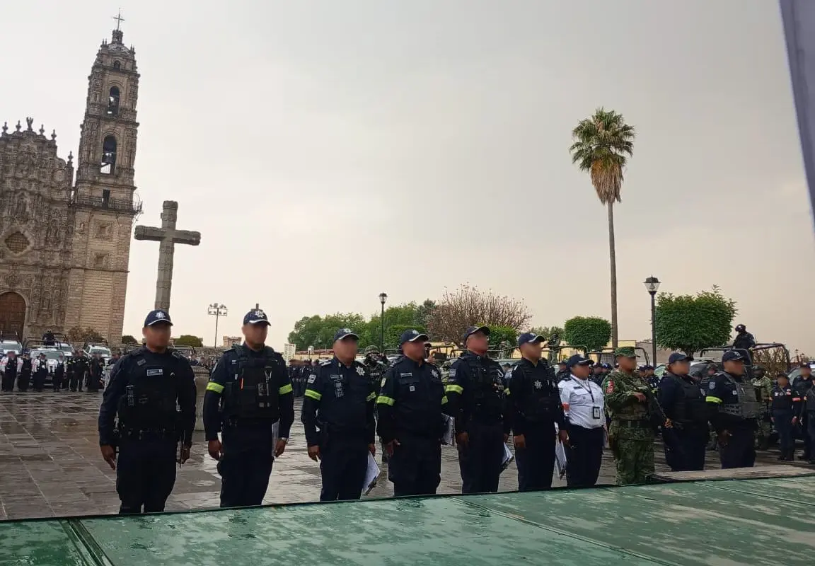 El operativo en Tepotzotlán fue reforzado con policías de otros municipios, entre ellos Tlalnepantla. Foto: SSEM