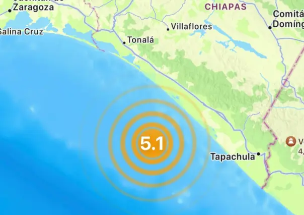 Se registra sismo de magnitud 5.1 en Chiapas: enciende alertas