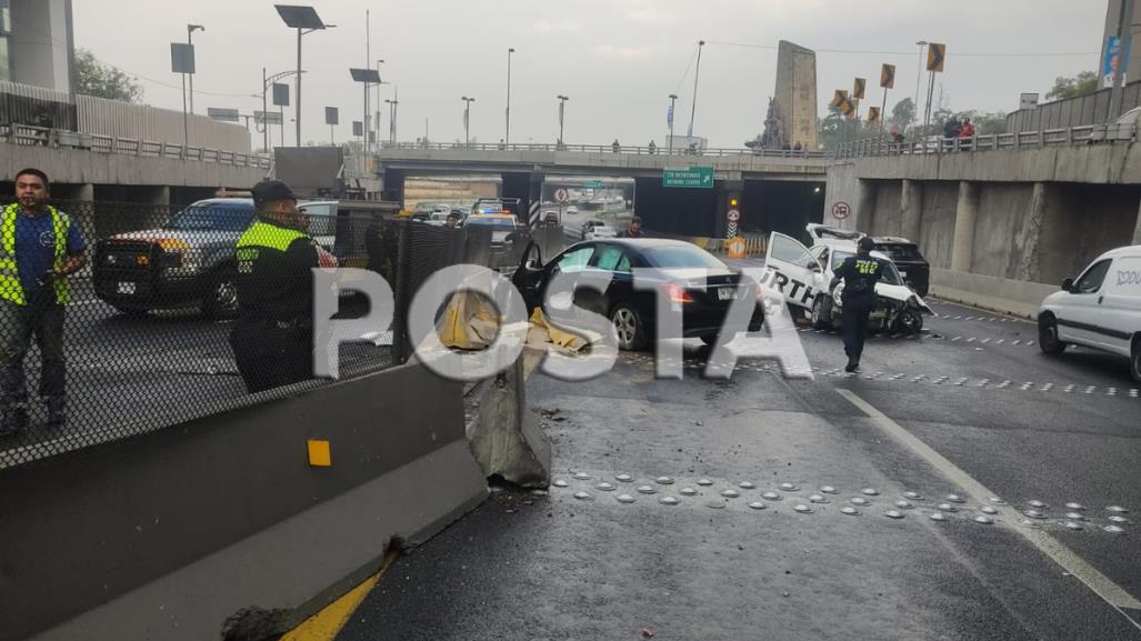 Al fin llueve en CDMX, pero ocasiona derrape de autos en Periférico