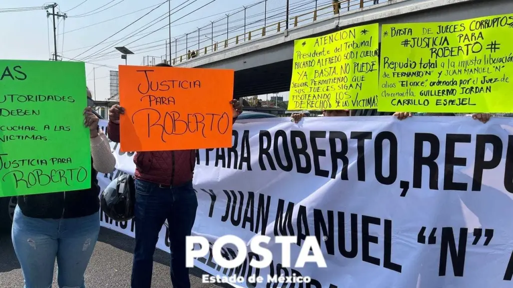 Familia de Roberto exige justicia; bloquean la México-Pachuca