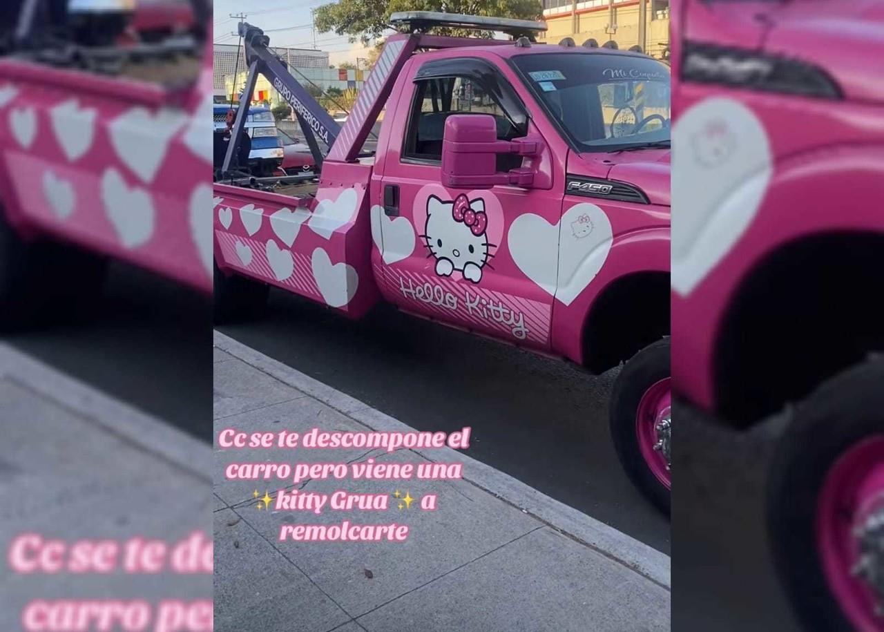 La Kitty Grúa se ha convertido en un atractivo turístico en la Ciudad de México, atrayendo la atención de residentes y visitantes por igual. Foto: Especial.