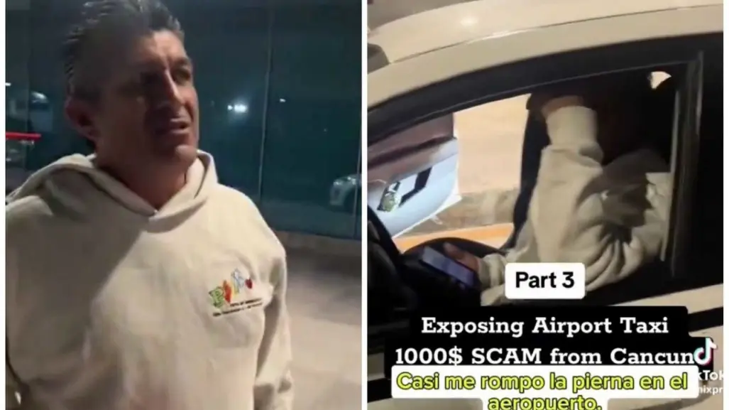 Influencer canadiense expone a taxista en Cancún, quería cobrarle 1000 dólares