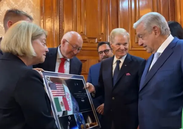 AMLO recibe a Bill Nelson y Pamela Melroy en Palacio Nacional ¿De qué hablaron?