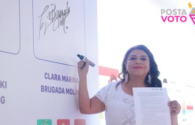 Clara Brugada promete beca a bebés recién nacidos de la CDMX