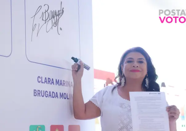 Clara Brugada promete beca a bebés recién nacidos de la CDMX