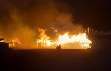 Más de 40 mil litros de agua para apagar incendio en aserradero