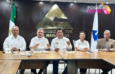 Mario López hace compromisos ante CANACO Matamoros