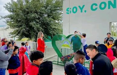 Inauguran corazón de recolección de tapitas en primaria de García