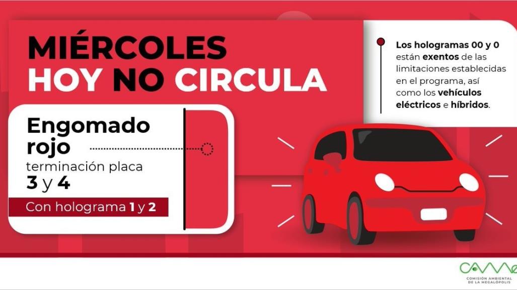 Checa las restricciones del Hoy No Circula para este miércoles 24 de abril