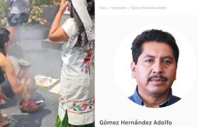 VIDEO: Senador Adolfo Gómez de Oaxaca sacrifica a gallina afuera del Senado