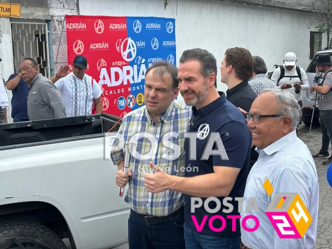 Adrián de la Garza, candidato a la alcaldía de Monterrey por la Coalición Fuerza y Corazón por Nuevo León. Foto: POSTA.