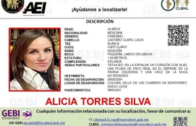 Buscan familiares a Alicia Torres Silva, desaparecida desde hace 2 meses