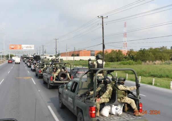 Llegan a Reynosa 300 militares a reforzar la seguridad