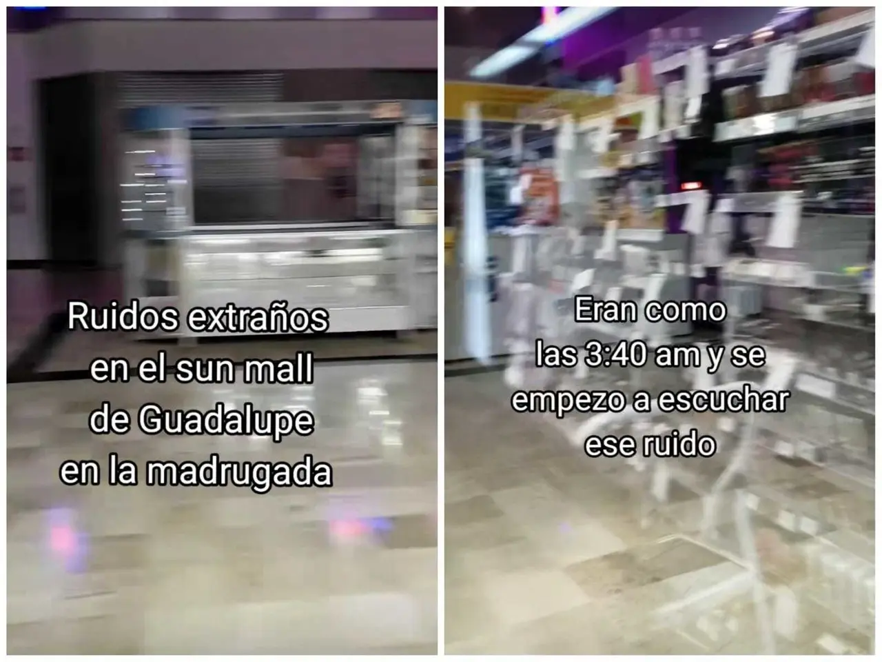 El protagonista de este misterioso video es un joven que decidió grabar los extraños sonidos en el Sun Mall, ubicado en Guadalupe. Foto: Tiktok.