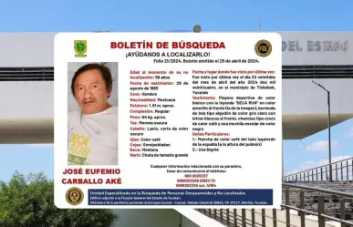 Boletín de búsqueda: Buscan a José Eufemio Carballo Aké