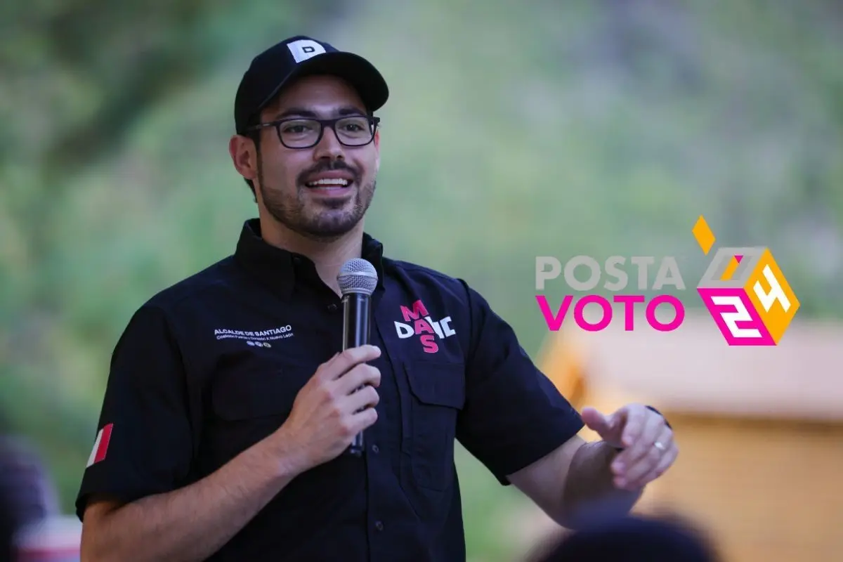 El candidato a la alcaldía de Santiago, David de la Peña en reunión con los vecinos de Ciénega de González y la comunidad de San Juan. Foto: Coalición Fuerza y Corazón por Nuevo León