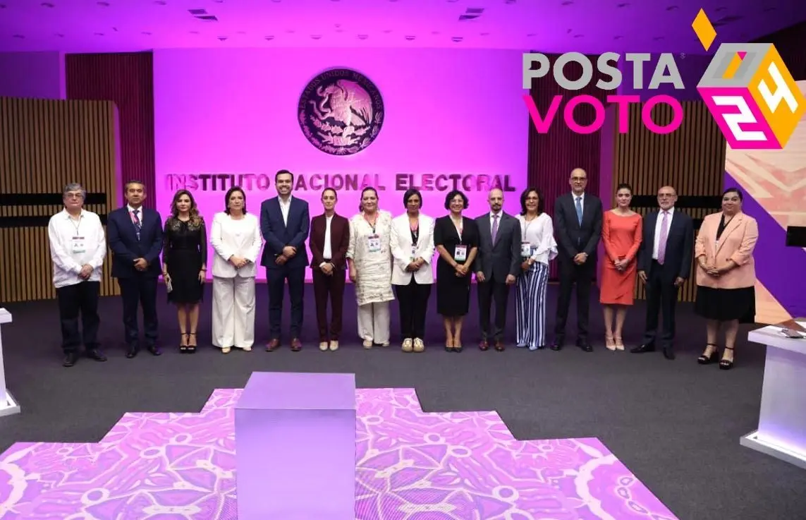 El aspirante y las aspirantes a la Presidencia de la República se encontrarán de nuevo en el segundo debate que organiza el INE. Foto: Central Electoral.