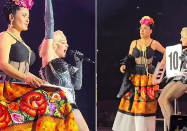 Madonna sube al escenario a Salma Hayek en su último concierto en CDMX