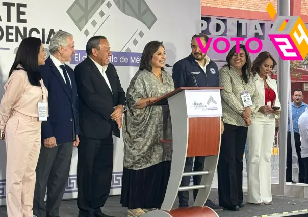 Xóchitl Gálvez llega a Estudios Churubusco para el segundo debate presidencial