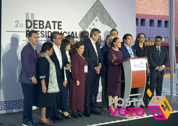 Claudia Sheinbaum en su llegada al debate: será de propuestas