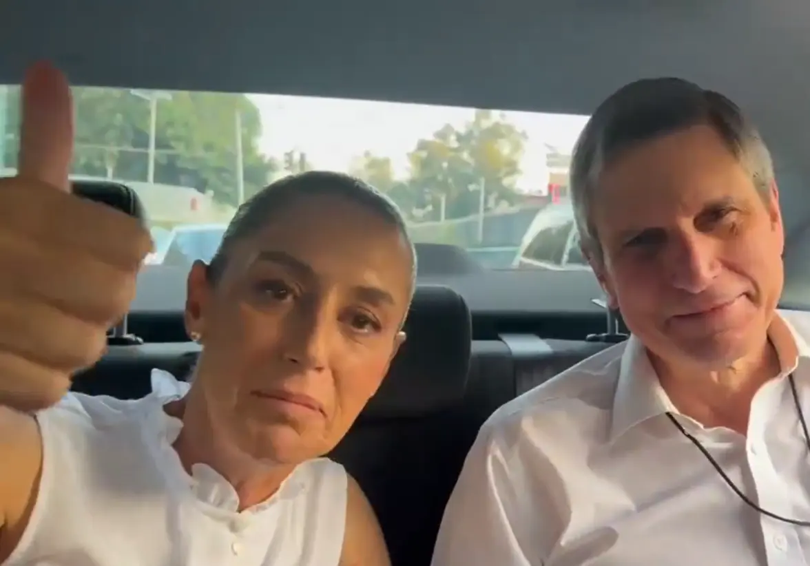 Claudia Sheinbaum levantó anticipación al publicar un vídeo en sus plataformas digitales acompañada por su esposo, Jesús María Tarriba Unger, rumbo al segundo debate electoral. Foto: Captura