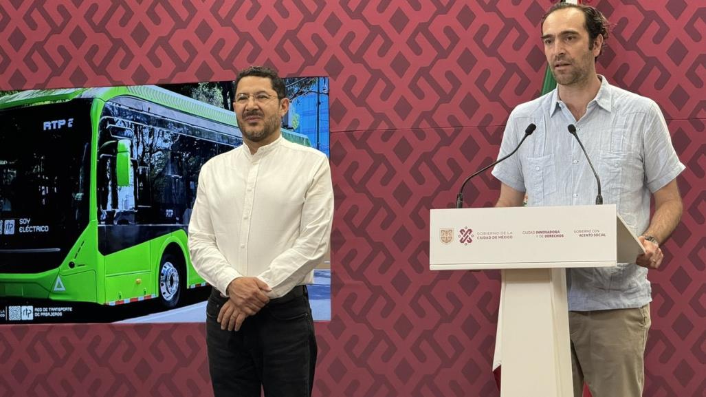 Martí Batres anuncia licitación de 50 nuevos autobuses eléctricos para RTP