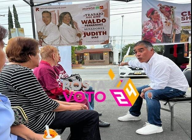 Víctor David Guerrero,   Candidato de Morena a la alcaldía de San Nicolás. Foto. Víctor David Guerrero.