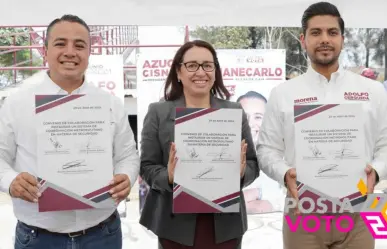 Firman acuerdo de seguridad candidatos de Morena a Ecatepec, Neza y GAM