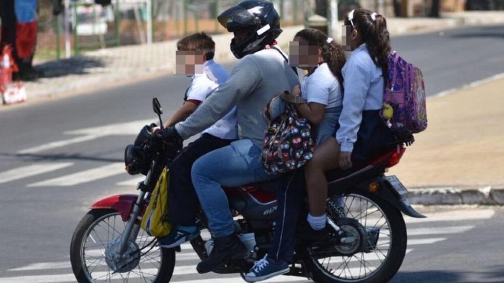 Menores de 12 años ya NO podrán viajar en motocicleta