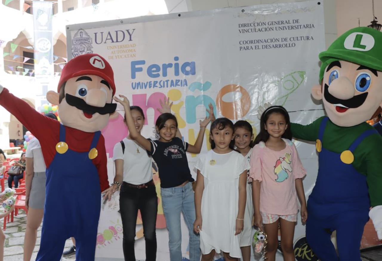 Para celebrar el 30 de abril, el pasado sábado la Uady realizó por primera vez la Feria Universitaria del Niño y la Niña 2024  que contó con diversas actividades para los más pequeños.- Foto de la Uady