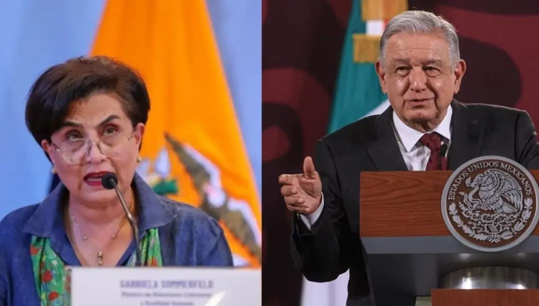 Gabriela Sommerfeld Canciller de Ecuador y Andrés Manuel López Obrador, presidente de México. Foto: Canva.