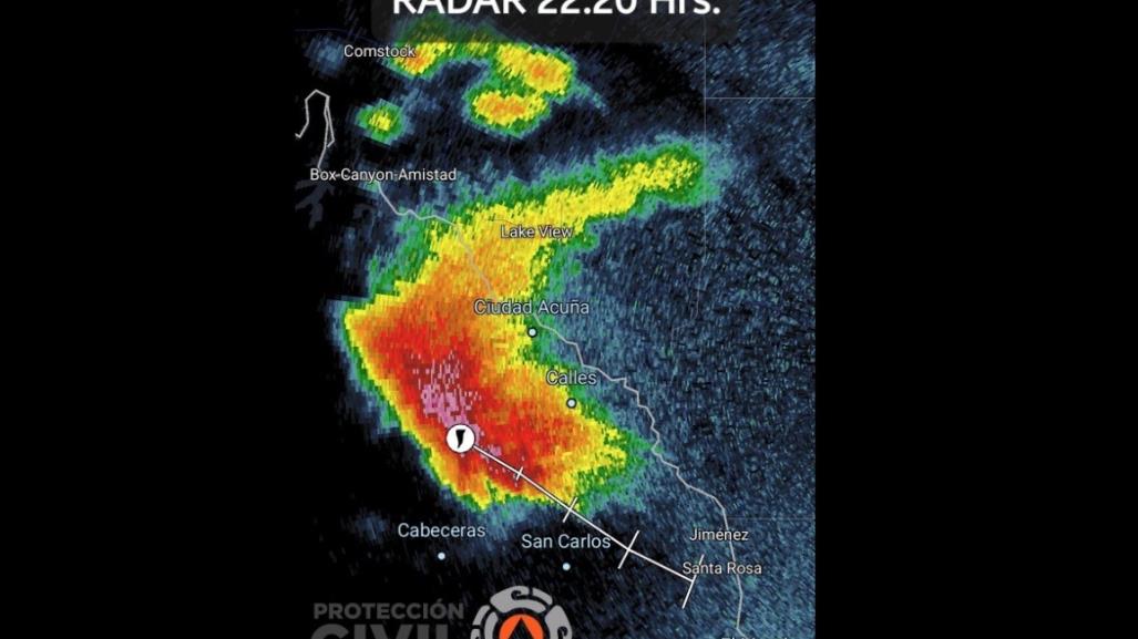 Alertan por vórtice de tornado en Acuña, Coahuila; piden buscar refugio