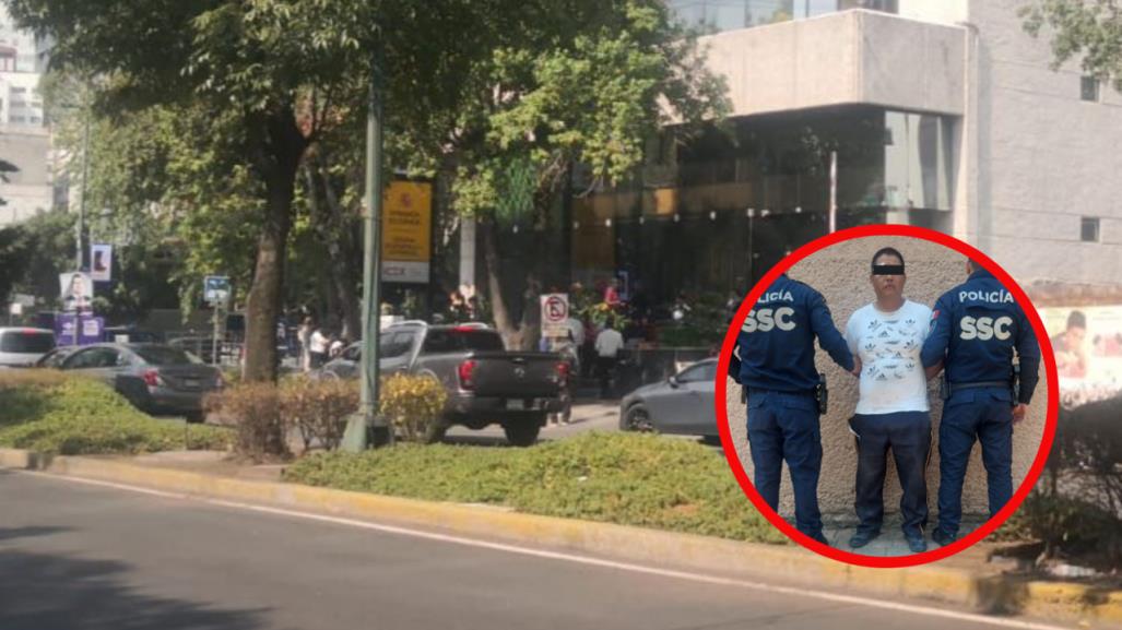 Empleado de seguridad detenido por intento de robo en Polanco