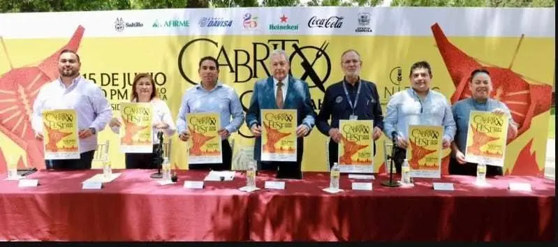 Este 30 de abril autoridades presentaron la tercera edición del Festival del Cabrito en Saltillo. (Fotografía: Redes sociales)