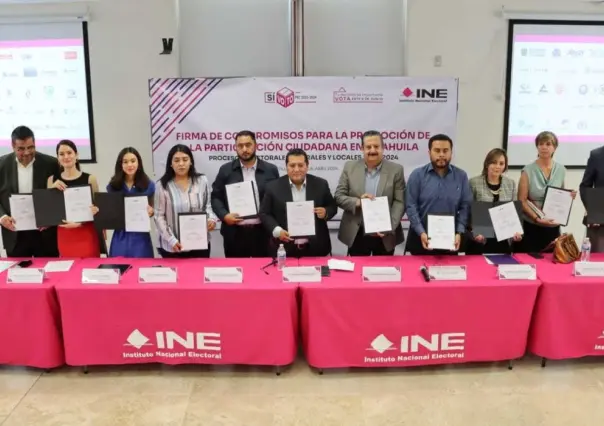 Suman 40 organizaciones que firmaron pactos de participación ciudadana con INE