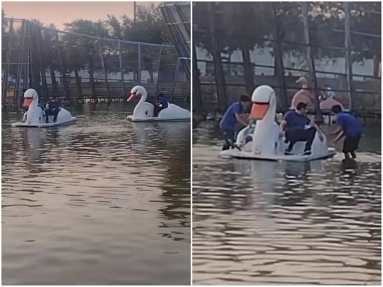 Los usuarios de Tiktok que vieron el video se sorprendieron de que en esa parte el lago no era tan hondo. Foto: Tiktok.