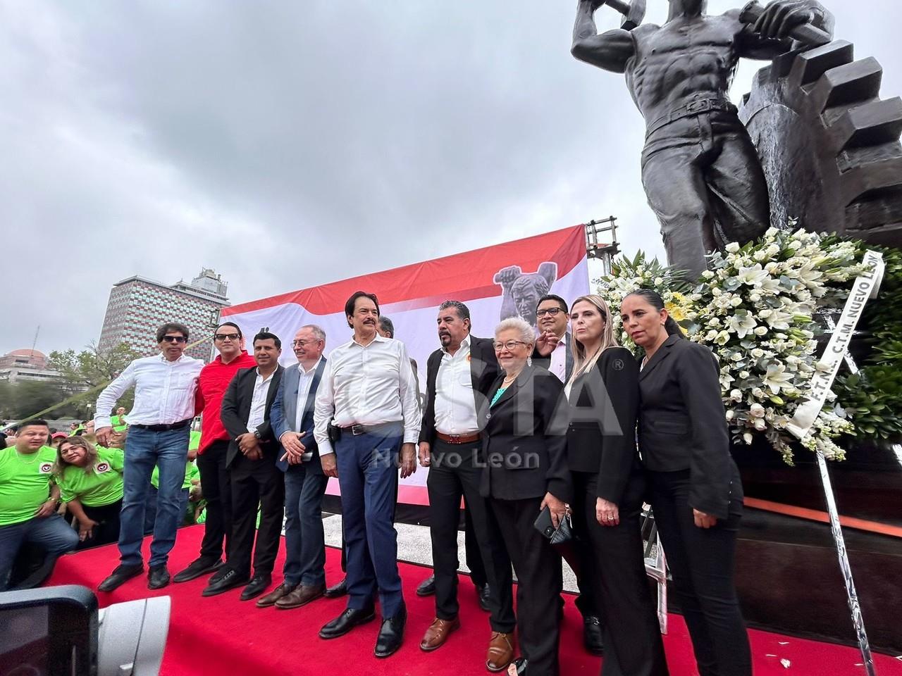 Ismael Flores, líder de la CTM en el Día del Trabajo. Foto. Rosy Sandoval