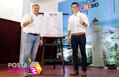 Renán Barrera Concha y Erick Rihani firman agenda Progreso 2050