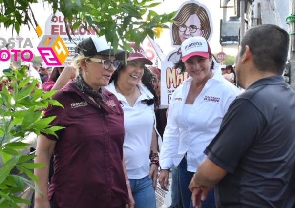 Visitan la San Valentin, Olga Sosa, Olga Jualiana y Magaly Deándar