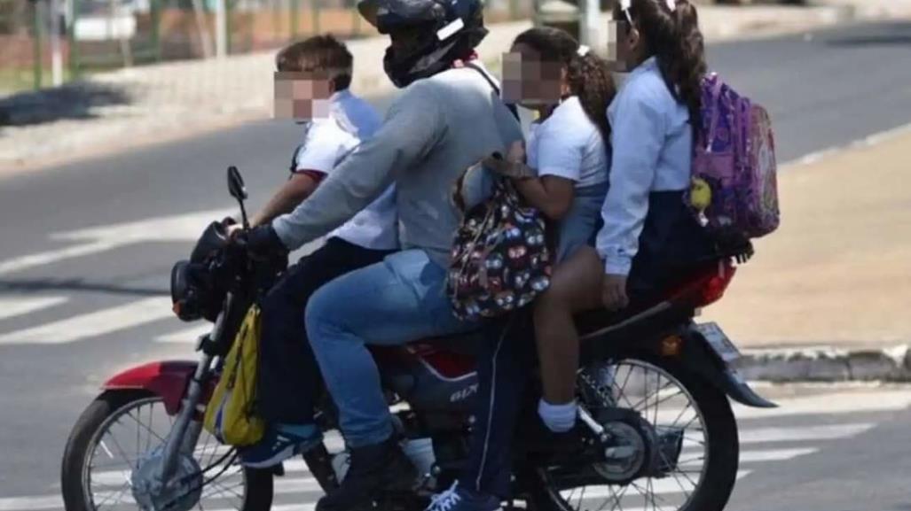 Prohibido subirse a la moto los niños menores de 12 años