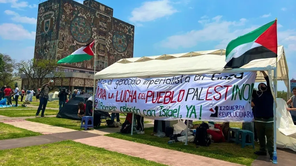 Estudiantes de la UNAM se suman a las protestas por palestina