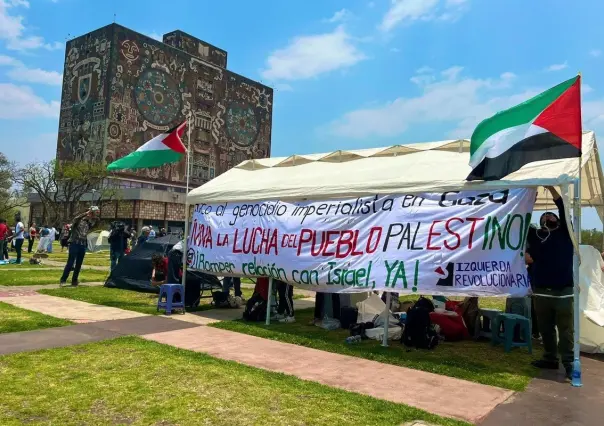 Estudiantes de la UNAM se suman a las protestas por palestina