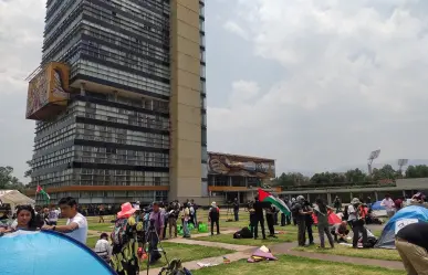 Campamento en favor de Palestina en CU