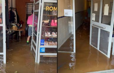 Fuga de agua inunda viviendas y negocios en la colonia Roma