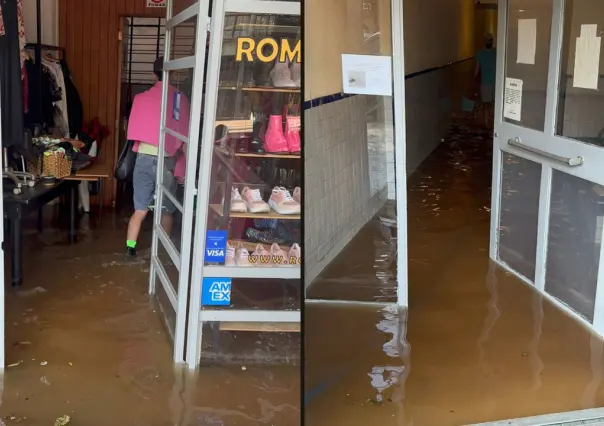 Fuga de agua inunda viviendas y negocios en la colonia Roma