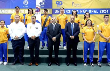 Abandera Santos Guzmán a deportistas Tigres para la Universiada Nacional 2024