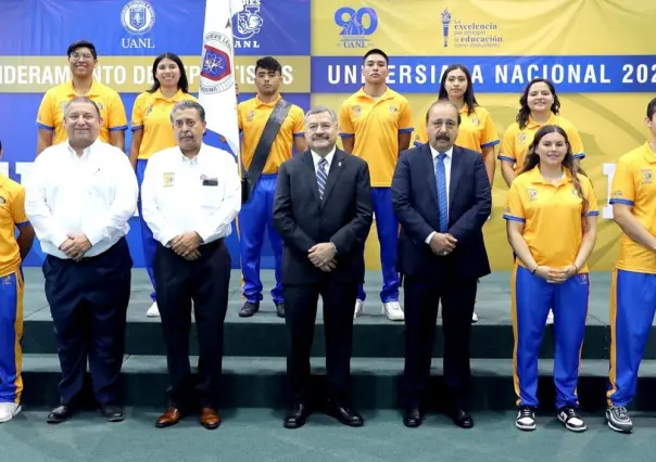 Abandera Santos Guzmán a deportistas Tigres para la Universiada Nacional 2024