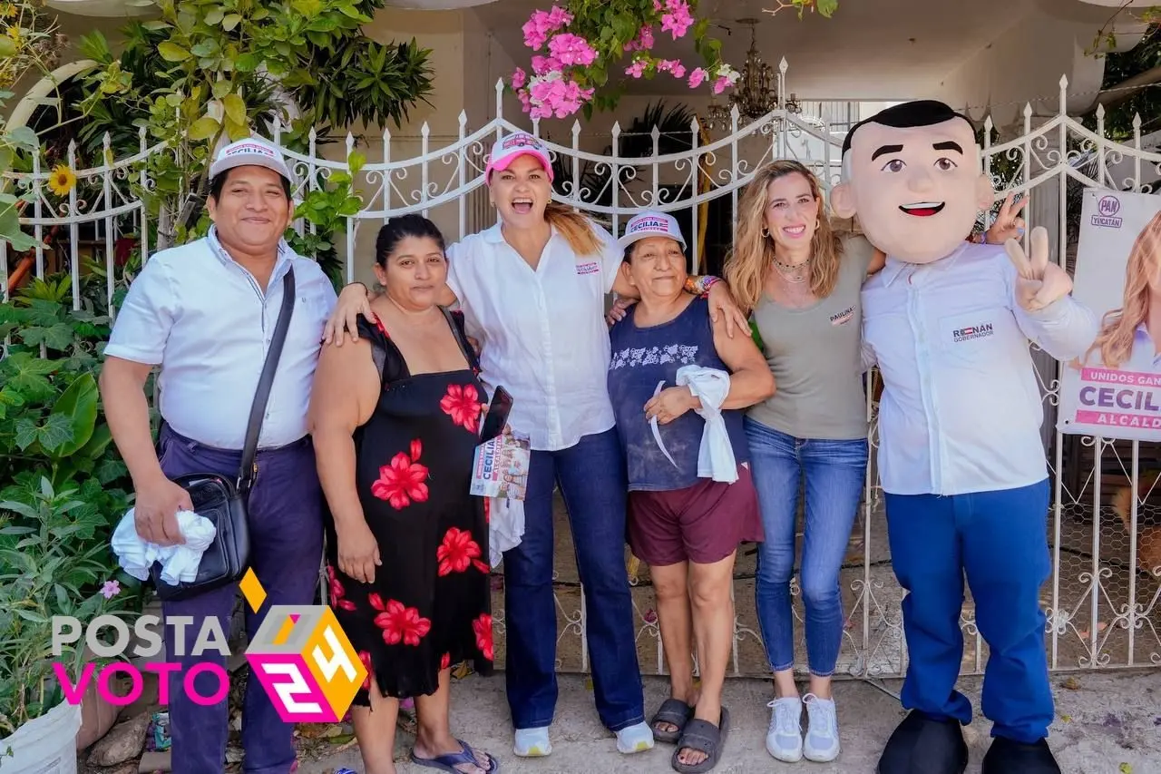 Cecilia Patrón en su recorrido por la ciudad de Mérida. Foto: Cortesía